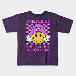 Purple Up Military Child, Month of the Military Child, Purple Up For Kid,  Purple Ribbon Kids T-Shirt